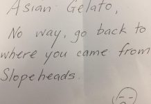 “亞洲佬,從哪兒來滾回哪兒去!” 澳洲街頭又現種歧紙條!