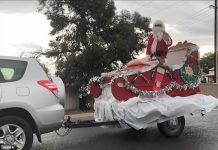 聖誕老人乘花車遊行沒係安全帶:結果被罰$300