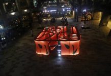 中国灯光艺术作品闪耀法国里昂灯光节