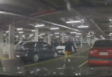 驚險畫面!布里斯班警車穿梭商場停車場 上演現實版”警匪追逐戰”